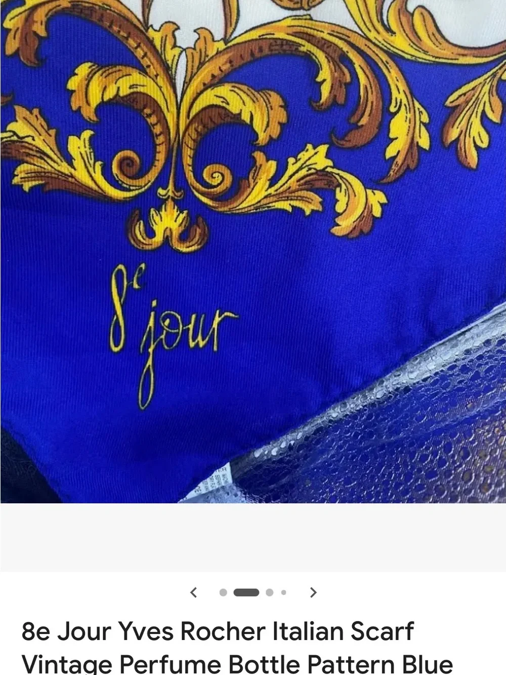 Luxury Blue & Cream Decorative Silk-Feel Scarf for Home Dining/#010 (earc 81226)